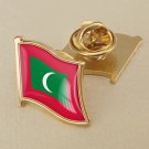 1Pcs Maldives Flag Waving Brooches Lapel Pins