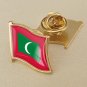 1Pcs Maldives Flag Waving Brooches Lapel Pins