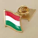 1Pcs Hungary Flag Waving Brooches Lapel Pins