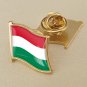 1Pcs Hungary Flag Waving Brooches Lapel Pins