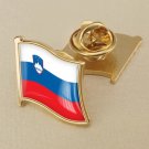 1Pcs Slovenia Flag Waving Brooches Lapel Pins