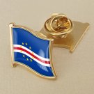 1Pcs Cape Verde Flag Waving Brooches Lapel Pins
