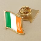 1Pcs Ireland Flag Waving Brooches Lapel Pins