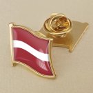 1Pcs Latvia Flag Waving Brooches Lapel Pins