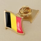 1Pcs Belgium Flag Waving Brooches Lapel Pins