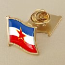 1Pcs Yugoslavia Flag Waving Brooches Lapel Pins