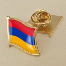 1Pcs Armenia Flag Waving Brooches Lapel Pins