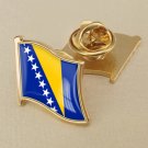 1Pcs Bosnia Flag Waving Brooches Lapel Pins