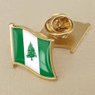 1Pcs Norfolk Island Flag Waving Brooches Lapel Pins