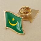 1Pcs Mauritania Flag Waving Brooches Lapel Pins