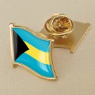 1Pcs Bahamas Flag Waving Brooches Lapel Pins