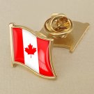 1Pcs Canada Flag Waving Brooches Lapel Pins