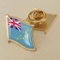 1Pcs Tuvalu Flag Waving Brooches Lapel Pins