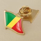 1Pcs Congo Flag Waving Brooches Lapel Pins