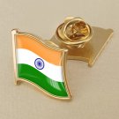 1Pcs India Flag Waving Brooches Lapel Pins