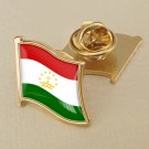 1Pcs Tajikistan Flag Waving Brooches Lapel Pins