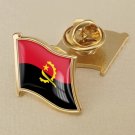 1Pcs Angola Flag Waving Brooches Lapel Pins