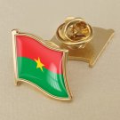 1Pcs Burkina Faso Flag Waving Brooches Lapel Pins