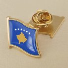 1Pcs Kosovo Flag Waving Brooches Lapel Pins