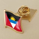 1Pcs Antigua and Barbuda Flag Waving Brooches Lapel Pins