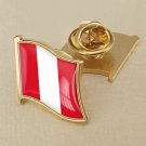 1Pcs Peru Flag Waving Brooches Lapel Pins