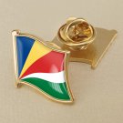 1Pcs Seychelles Flag Waving Brooches Lapel Pins