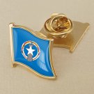 1Pcs Northern Mariana Islands Flag Waving Brooches Lapel Pins