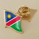 1Pcs Namibia Flag Waving Brooches Lapel Pins