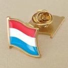 1Pcs Luxembourg Flag Waving Brooches Lapel Pins