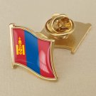 1Pcs Mongolia Flag Waving Brooches Lapel Pins