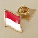 1Pcs Indonesia Flag Waving Brooches Lapel Pins