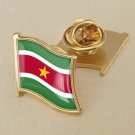 1Pcs Suriname Flag Waving Brooches Lapel Pins