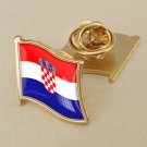1Pcs Croatia Flag Waving Brooches Lapel Pins