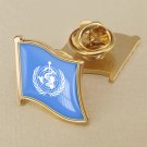 1Pcs World Health Day Flag Waving Brooches Lapel Pins