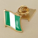 1Pcs Nigeria Flag Waving Brooches Lapel Pins