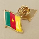 1Pcs Cameroon Flag Waving Brooches Lapel Pins