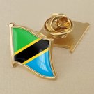 1Pcs Tanzania Flag Waving Brooches Lapel Pins