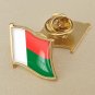 1Pcs Madagascar Flag Waving Brooches Lapel Pins