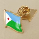 1Pcs Djibouti Flag Waving Brooches Lapel Pins