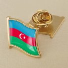 1Pcs Azerbaijan Flag Waving Brooches Lapel Pins