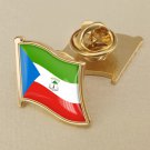 1Pcs Equatorial Guinea Flag Waving Brooches Lapel Pins