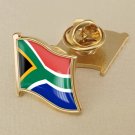 1Pcs South Africa Flag Waving Brooches Lapel Pins