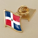 1Pcs Dominican Flag Waving Brooches Lapel Pins