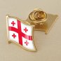 1Pcs Georgia Flag Waving Brooches Lapel Pins
