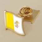 1Pcs Vatican City State Flag Waving Brooches Lapel Pins