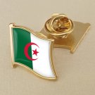 1Pcs Algeria Flag Waving Brooches Lapel Pins
