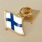 1Pcs Finland Flag Waving Brooches Lapel Pins