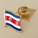 1Pcs Costa Rica Flag Waving Brooches Lapel Pins