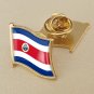 1Pcs Costa Rica Flag Waving Brooches Lapel Pins