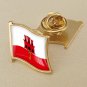 1Pcs Gibraltar Flag Waving Brooches Lapel Pins